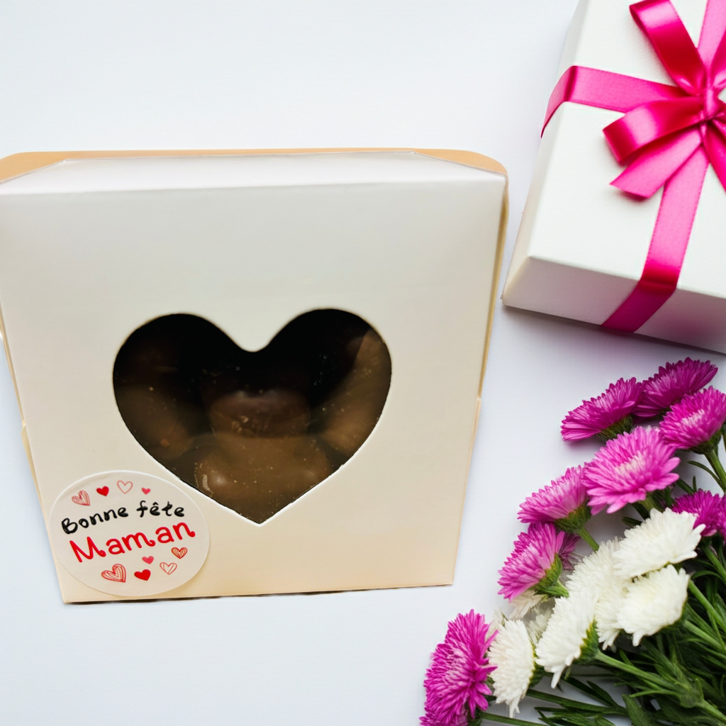 Coffret Cœur Blanc Fête des Mères
