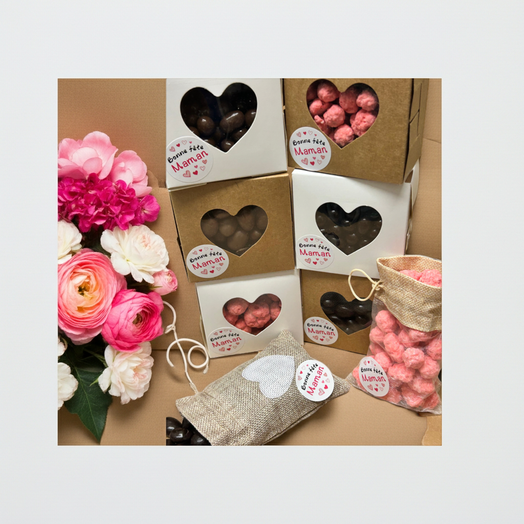 Coffret Cœur Blanc Fête des Mères
