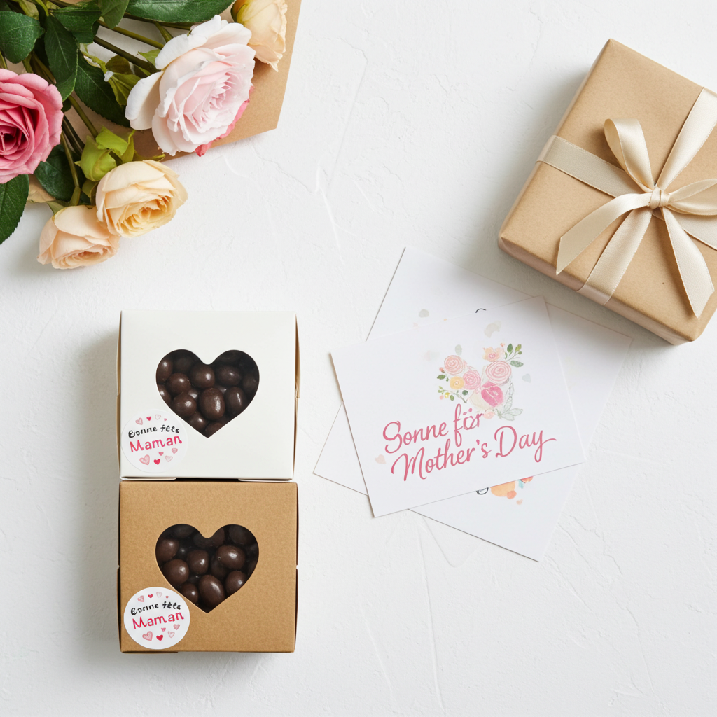 Coffret Cœur Blanc Fête des Mères